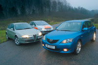 Тест: Mazda 3, Peugeot 307 XSi и Alfa Romeo 147 2.0