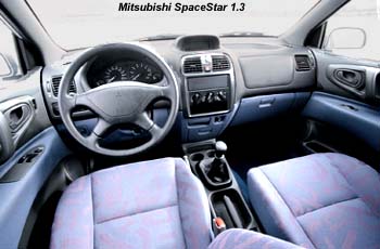 Mitsubishi SpaceStar: интерьер в сине-серых тонах оставил очень приятное 
впечатление